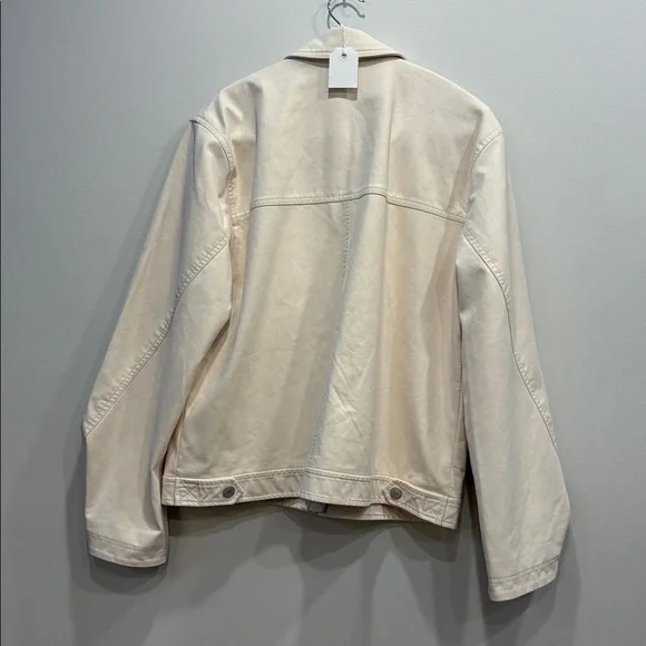 FREE PEOPLE WE THE FREE Blair Vegan Suede Jacket In Sea salt - Picture 11 of 15